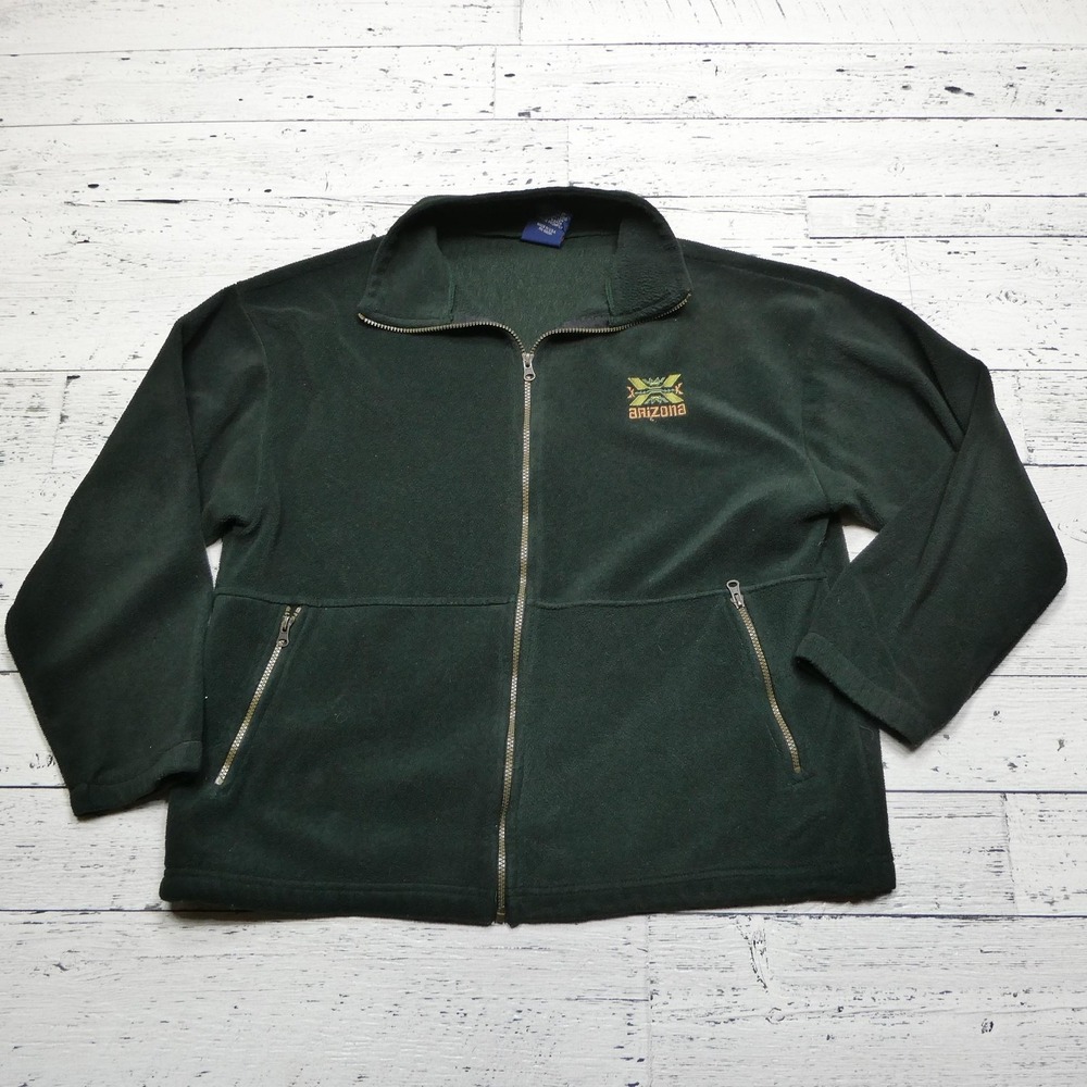 Polar Graphics USA Jacket Mens Large‎ Full Zip Fleece Arizona Embroidered Made